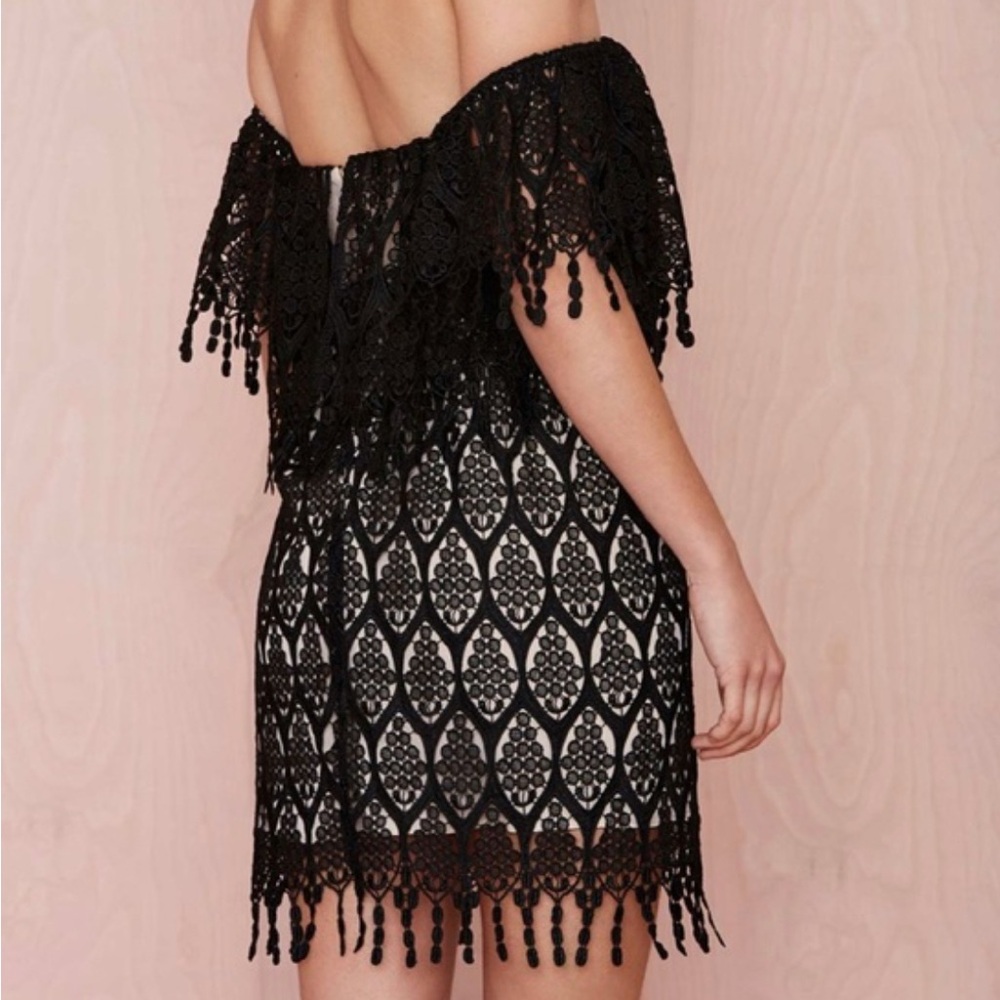 STONE COLD FOX Iowa Black Lace Dress Gothic Whimsigoth Bohemian Chic Medium - Picture 9 of 14